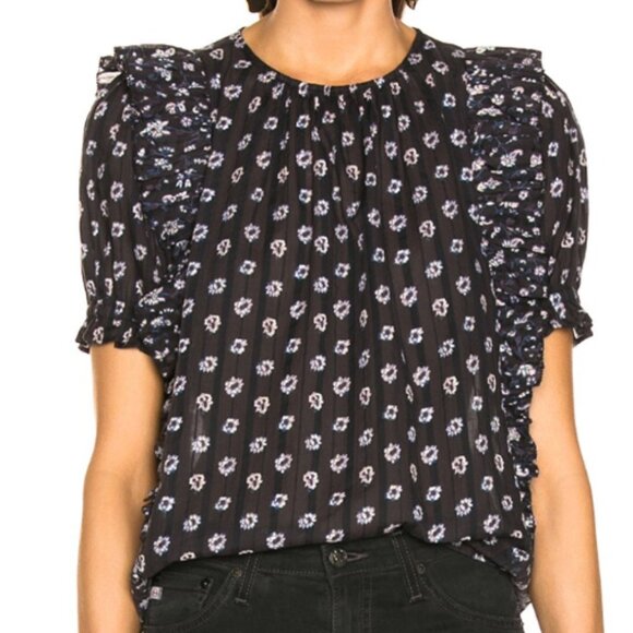 Ulla Johnson Ruffle Gaia Bouse - Picture 1 of 4